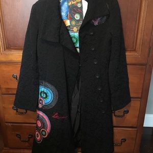 Desigual black colorful coat